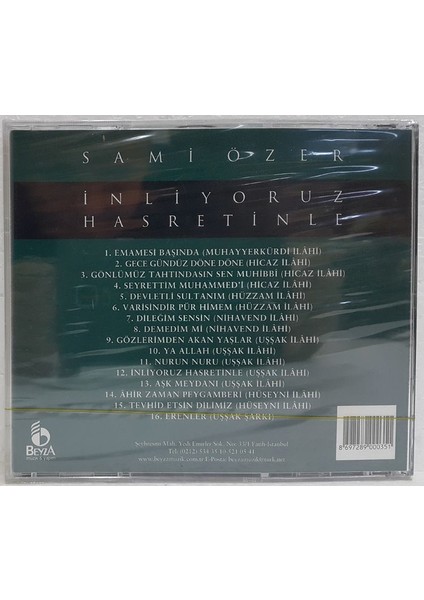 Sami Özer - İnliyoruz Hasretinle ( Albüm - Cd )