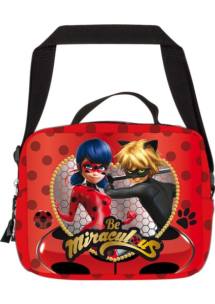 Miraculous Ladybug Ve Cat Noir Kabatmalı Beslenme Çantası