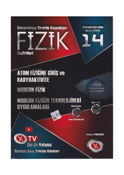 Karaağaç Yayınları Yks Fizik Fasikülleri 14 Atom Fiziğine Giriş Ve Radyoaktivite