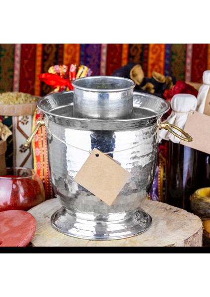 El Dövmesi Bakır Ehlikeyf Şişelik Soğutucu Beyaz