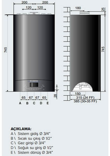 Alteas One Net 24 FF 24 kw Yoğuşmalı Kombi (Baca Dahil) fiyatları