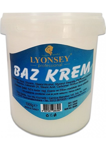 Gold Krem Baz 1000 gr