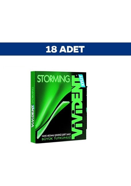 Nane Aromalı Storming Sakız 33 gr x 18'li