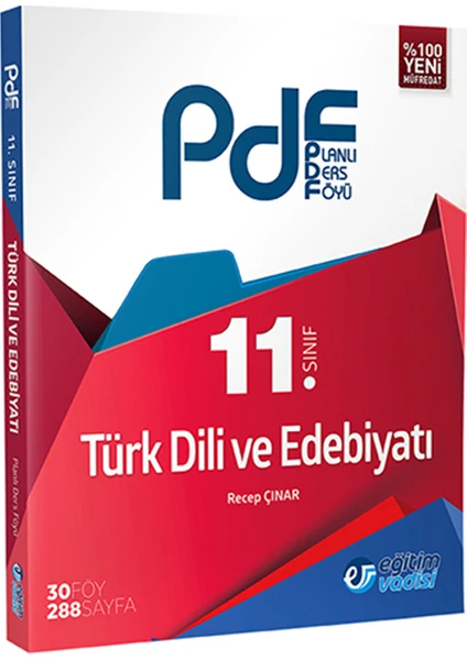 Eğitim Vadisi Yayınları 11.Sınıf Türk Dili Ve Edebiyatı Planlı Ders Föyü ( PDF)