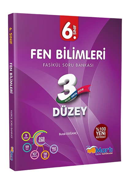 Martı 6. Sınıf Fen Bilimleri 3 Düzey Fasikül Soru Bankası