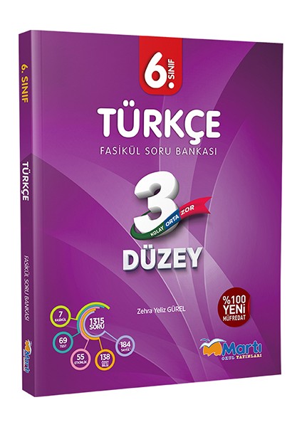 Martı 6. Sınıf Türkçe 3 Düzey Fasikül Soru Bankası