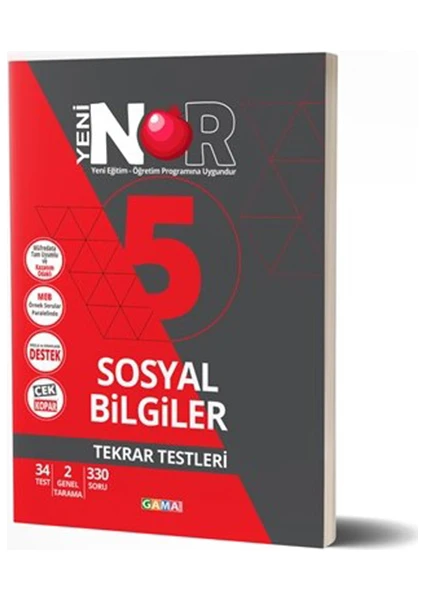 Gama Yayınları Nar 5. Sınıf Sosyal Bilgiler Tekrar Testleri