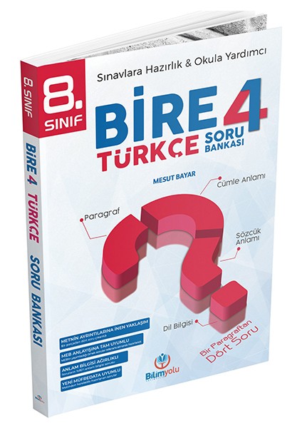 Bilim Yolu 8. Sınıf Bire 4 Türkçe Soru Bankası