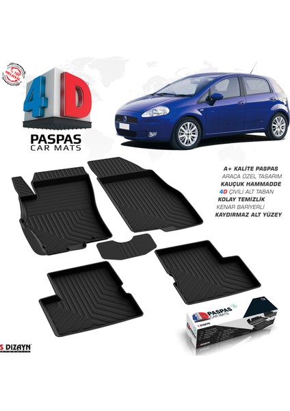 Fiat Grande Punto 4D Havuzlu Paspas 2006-2018 A+Kalite