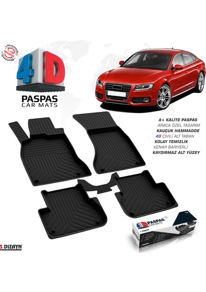 Audi A5 4D Havuzlu Paspas 2008-2016 A+Kalite