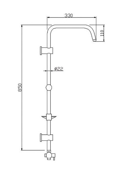 Rain Slim Tepe Duş Seti 53220