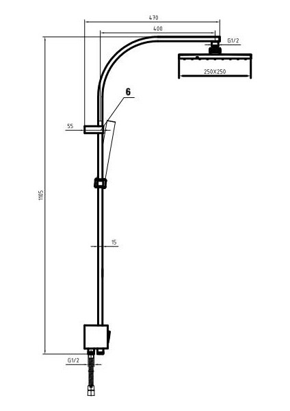 Eca Tiera Kolonlu Banyo Duş Sistemi 102158012 E.C.A.