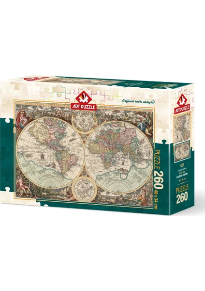 Art Puzzle Dünya Haritası 260 Parça Puzzle