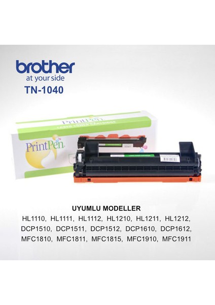 Brother DCP 1612, TN 1040 Siyah Muadil Toner Kartuşu