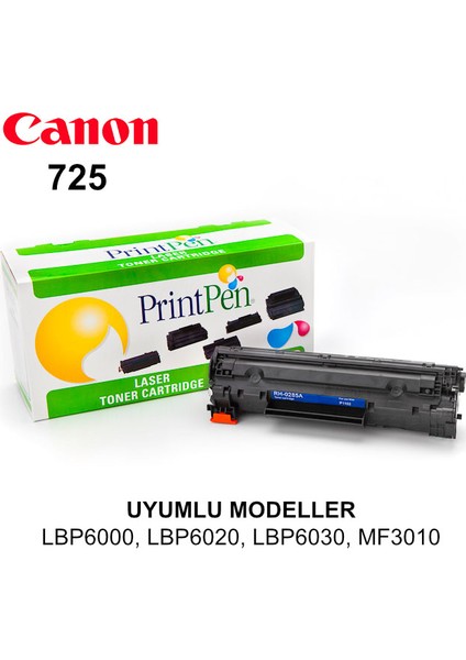 Canon İsensys LBP6020, CRG725 Siyah Muadil Toner Kartuş fiyatları