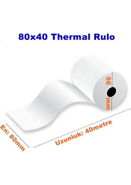 80 X 40 Termal Rulo