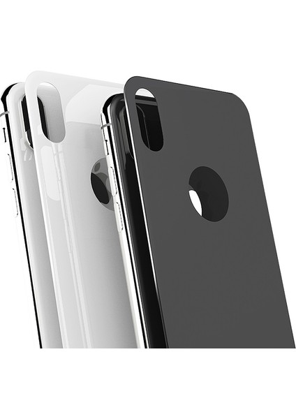 iPhone 7 Plus -8 Plus Kavisli 4D ARKA Cam Ekran Koruyucu Beyaz