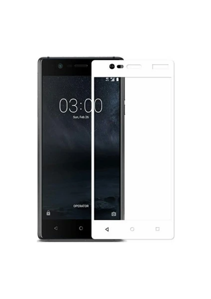 Nokia 3 Kavisli 3D Cam Ekran Koruyucu