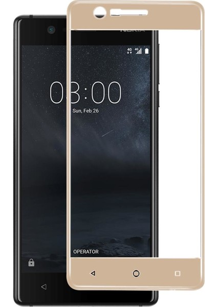Nokia 3 Kavisli 3D Cam Ekran Koruyucu