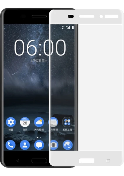 Nokia 6 Kavisli 3D Cam Ekran Koruyucu