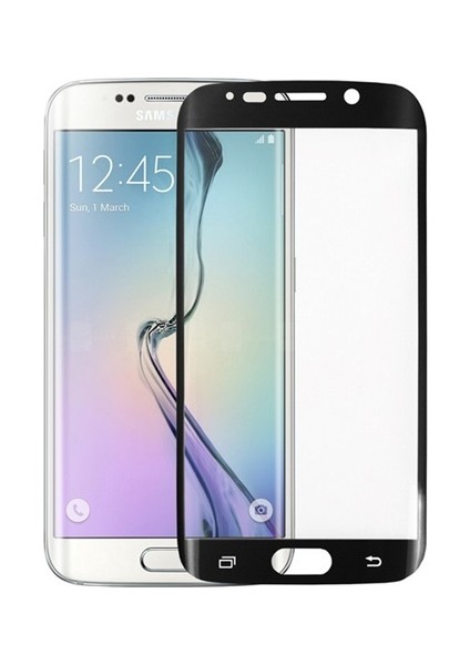 Samsung S6 Edge Kavisli Pet Ekran Koruyucu Siyah