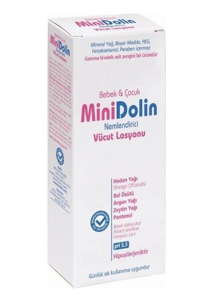 Minidolin Nemlendirici Vücut Losyonu 250 ml