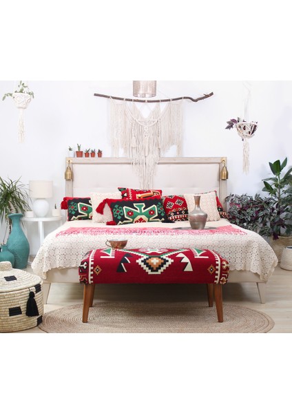 Lorence Home Vezir Kilim Bench Puf - Frigya