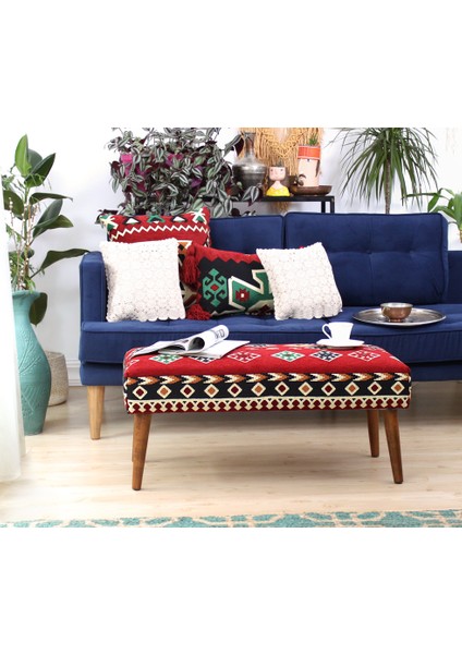 Lorence Home Vezir Kilim Bench Puf - Lidya