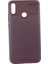 Huawei Honor 8X Kılıf Rugged Armor Karbon Desenli Lüx Negro Silikon Arka Kapak Kahverengi 1