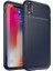 Apple iPhone XR Kılıf Rugged Armor Karbon Desenli Lüx Negro Silikon Arka Kapak Lacivert 1