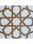 20x20 Cm SP 89-v Sarı Beyaz Türkmen Yıldızı Çini Karo 1