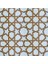 20x20 Cm SP 89-v Sarı Beyaz Türkmen Yıldızı Çini Karo 2