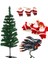 120 cm Yılbaşı Çam Ağacı Işıklı Noel Babalı Paket 1