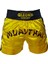 Leon Classic Nakışlı Muay Thai ve Kick Boks Antrenman Şortu Sarı BYL1008 1