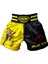 Leon Warrior Profesyonel Muay Thai ve Kick Boks Şortu Sarı Siyah Renkli BYL1005 1