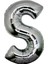 Harf Folyo Balon S Harfi Büyük Boy Balon Gümüş/Gri 100CM 1
