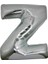 Harf Folyo Balon Z Harfi Büyük Boy Balon Gümüş/Gri 100CM 1