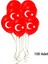 100lü 12inç Bayrak Baskılı Balon Kırmızı 1