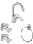 Eca Niobe Kuğu Lavabo Batarya 054+Eca Filtrel Ara Musluk+Havluluk 1
