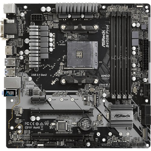 Asrock b450m pro4 установка