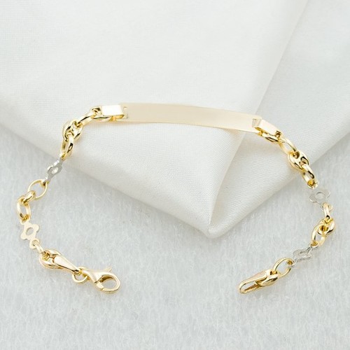 Bilezikci İsim Yazılan Taşsız Altın Bebek Künyesi Fiyatı