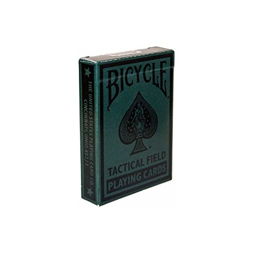 Bicycle Tactical Field Premium Spielkarten - Military Design, Grün/schwarz, Von USPCC - Für Kartenspiele & Magie