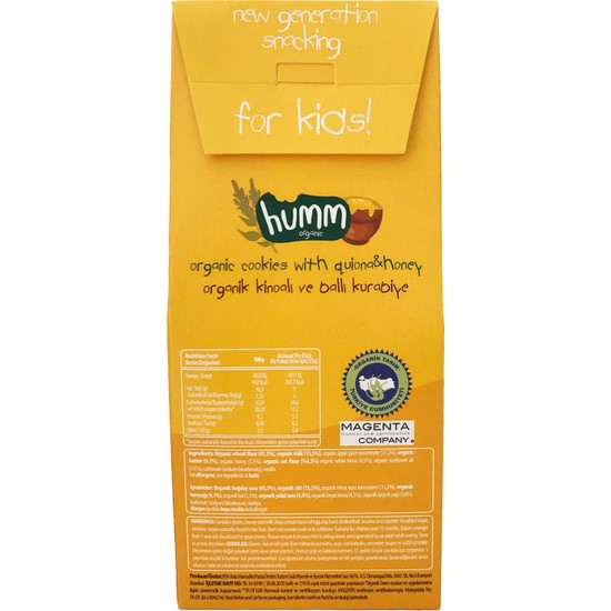 Humm Organic Ballı Kinoalı Kurabiye 6�lı paket Fiyatı