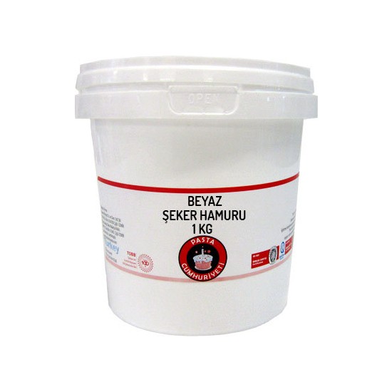 Pasta Cumhuriyeti Jelatinsiz Beyaz Şeker Hamuru 1 Kg Fiyatı
