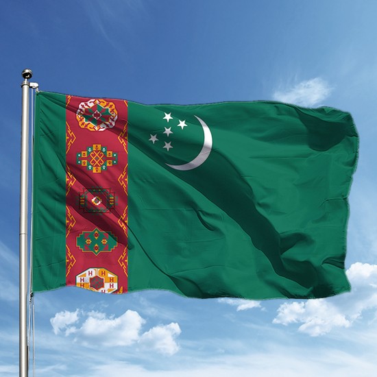 Özgüvenal Türkmenistan Bayrağı 100 x 150 Cm