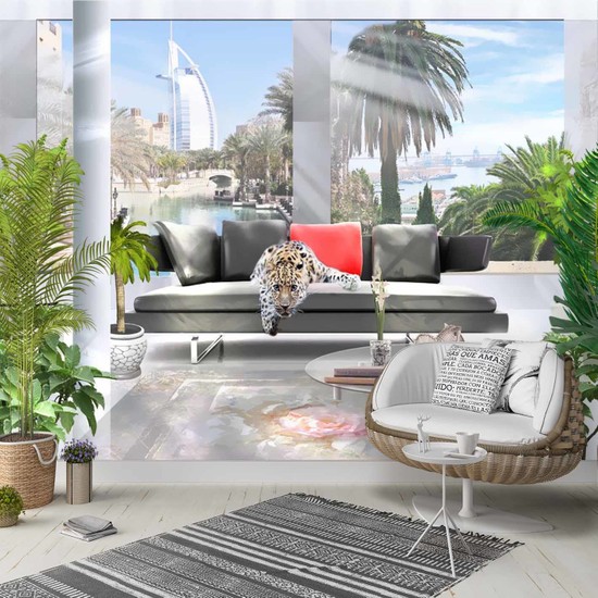 Else Leopar Oda 3D Desenli Silinebilir Poster Duvar Kağıdı Fiyatı
