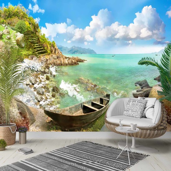 Else Sahil Sandal Manzara 3D Desen Silinebilir Poster Duvar Fiyatı Else Sahil Sandal Manzara 3D Desen Silinebilir Poster Duvar Fiyatı