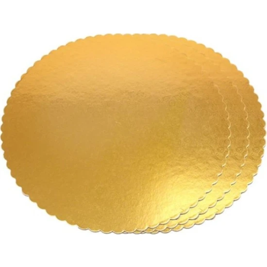 Elit Parti 32 cm Gold Yuvarlak Karton Pasta Altlığı Kalın