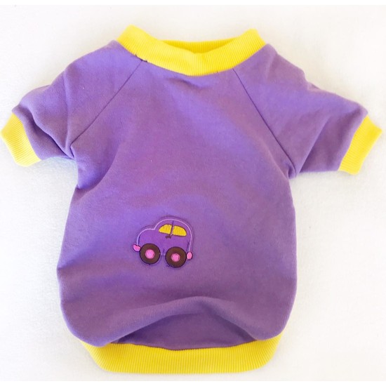 Kemique Purple Car Kedi Süeteri Kedi Kıyafeti Araba Desenli Fiyatı