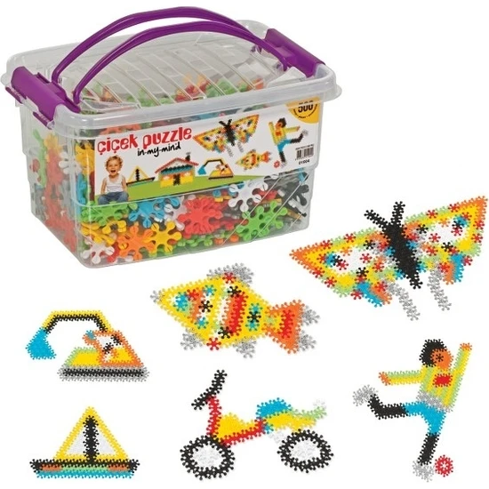 Dede Pvc Kapta 500 Parça Çiçek Puzzle Parçalı Setler